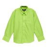 Premium Solid Cotton Blend Lime Green Dress Shirt