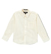 Premium Solid Cotton Blend Off White Dress Shirt