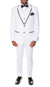 Celio White & Black 3 piece Slim Fit Tuxedo