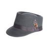 Modern Conductor Train Engineer Hat Charcoal