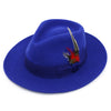 Royal Blue Premium Wool Fedora Hat