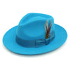 Turquoise Premium Wool Fedora Hat