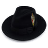 Premium Wool Black Fedora Hat