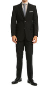PL1969 Mens Black Slim Fit 2pc Suit