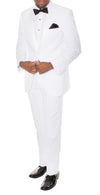 Paul Lorenzo Mens White Slim Fit 2 piece Tuxedo