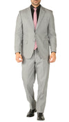 Rod Premium Light Grey Wool 2 Piece Suit Stain Resistant Traveler Suit - w 2 Pairs of Pants