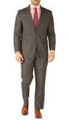 Rod Premium Taupe Wool 2pc Stain Resistant Traveler Suit - w 2 Pairs of Pants