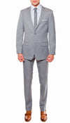 Ferrecci Mens Savannah Light Grey Slim Fit 3 Piece Suit