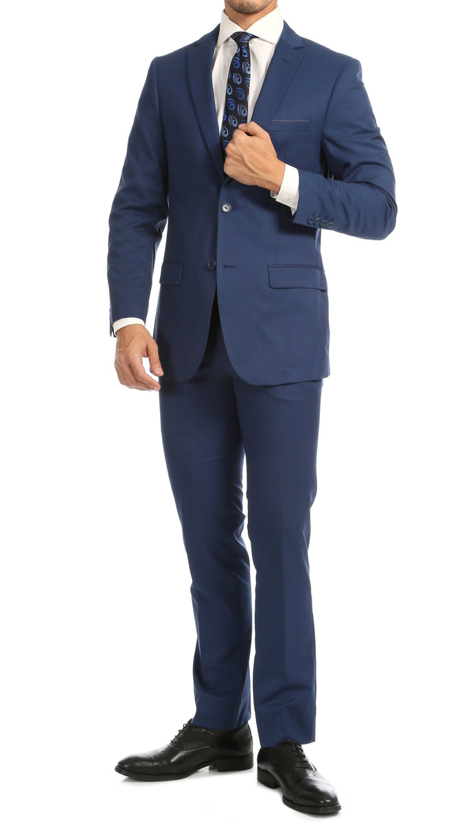 Mens Indigo Slim Fit 2pc Windsor Suit | FERRECCI– D Williams Suits