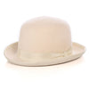 Premium Wool Off-White Derby Bowler Hat