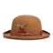 Premium Wool Tan Derby Bowler Hat