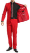Paul Lorenzo Mens Red Slim Fit 2 Piece Suit