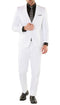 Paul Lorenzo Mens White Slim Fit 2 Piece Suit